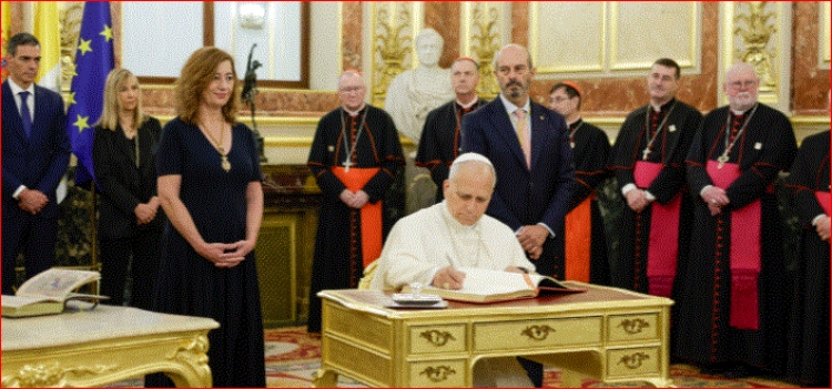 España- Congreso- paz- Pedro Spanchez- Vaticano- Papa León XIV- 8Jun-