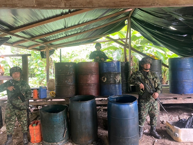 Tercera Brigada- Colombia- Nariño- Narcotráfico- Laboratorios- destrucción- Ejército-