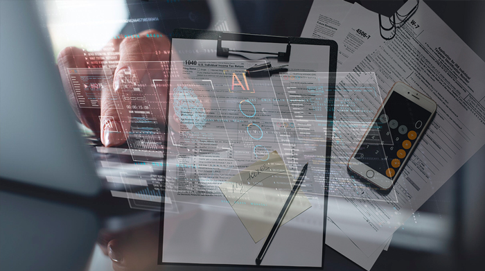 Persona utilizando ChatGPT, Gemini y Claude desde un computador para organizar un presupuesto y preparar documentos para la declaración de renta.