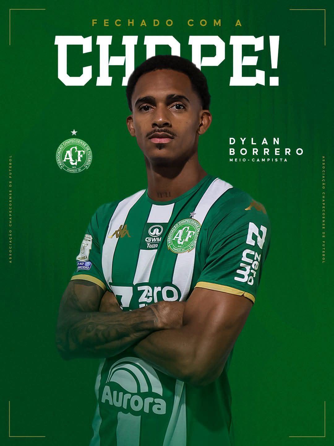 Oficial: Dylan Borrero nuevo jugador de Chapecoense de Brasil