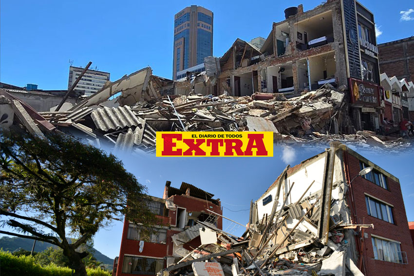 Edificios de Bogotá durante un escenario de riesgo sísmico y preparación ante un posible terremoto.