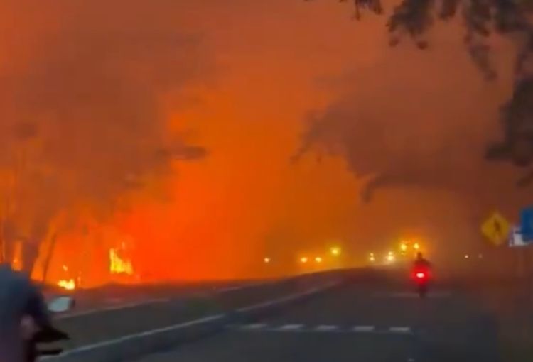 Un grave incendio forestal en Gualanday moviliza a decenas de brigadistas ante la amenaza a vivienda