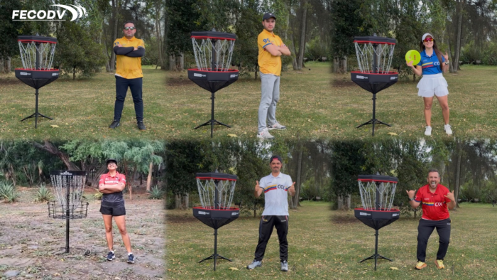 Alejandra-Orozco-Maria-Meza-Harold-Jimenez-Johan-Gomez-Andres-Calixto-y-Juan-Manuel-Castillo.-Campeonato-Mundial-de-Disc-Golf-foto-Federacion-Colombiana-de-Disco-Volador-1200x675