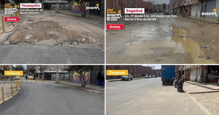 Bogotá alcanza los 6,4 millones de metros cuadrados de vías y espacios públicos recuperados