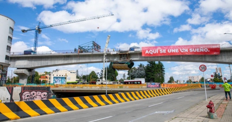 Bogotá culmina la construcción del puente ferroviario de la Línea 1 del Metro en la avenida Caracas